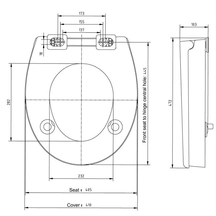 raised toilet seat with lid