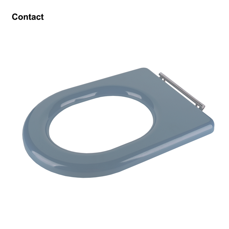d shaped toilet seat grey