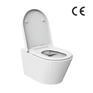 Kantløst toalett med bidet